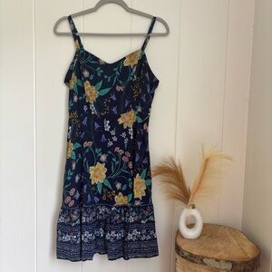 Old Navy Dark Blue Floral Mini Dress